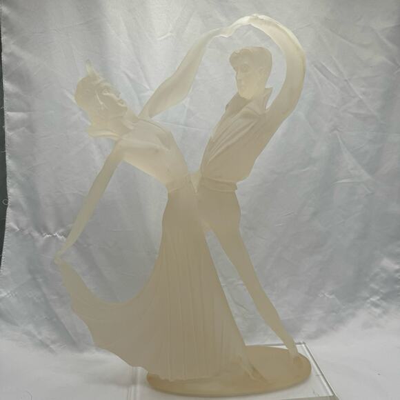 VTG large Lucite Art Deco style dancer sculpture